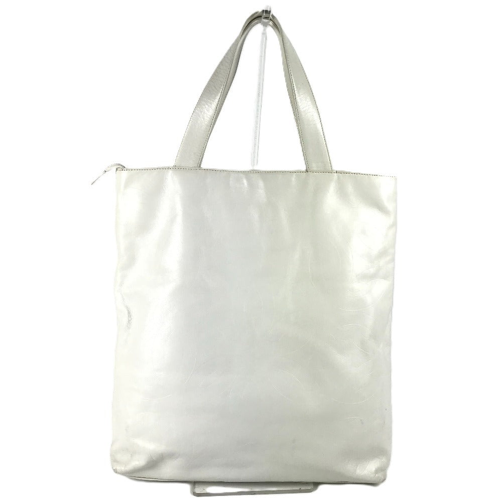 Chanel CC COCO Mark overall logo White Leather Shoulder Bag