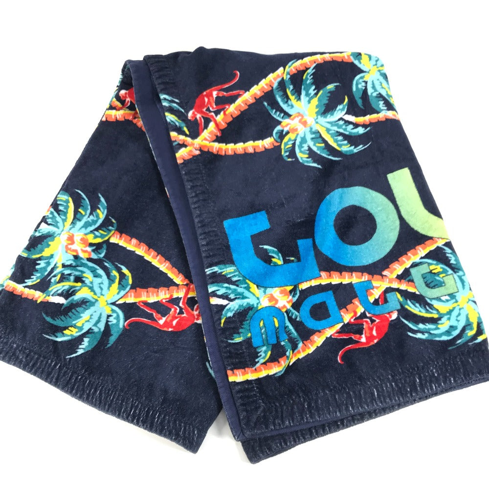 Louis Vuitton towel Jungle motif beach towel Cotton Navy Logo Handbag