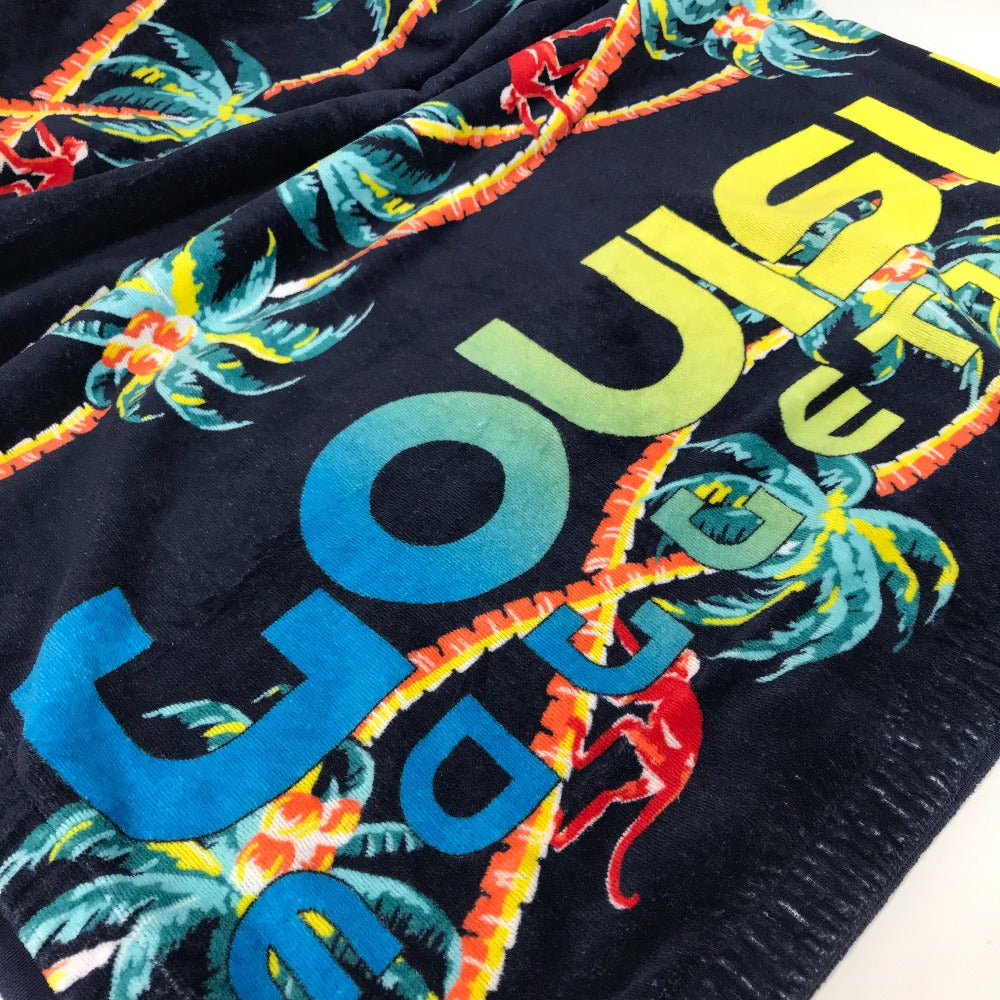Louis Vuitton towel Jungle motif beach towel Cotton Navy Logo Handbag