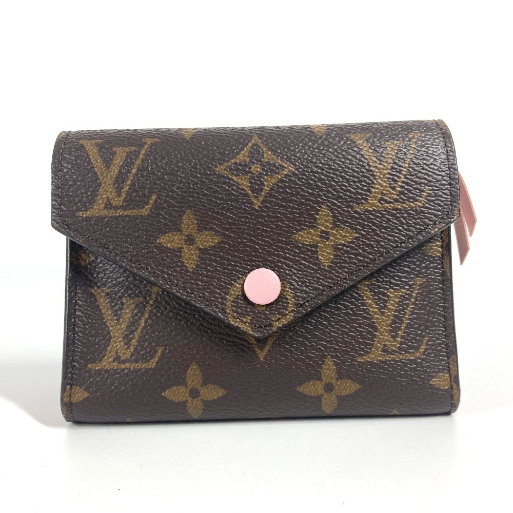 Louis Vuitton Trifold M62360 Portefeuille Victorine Monogram Canvas Brown Wallet Case