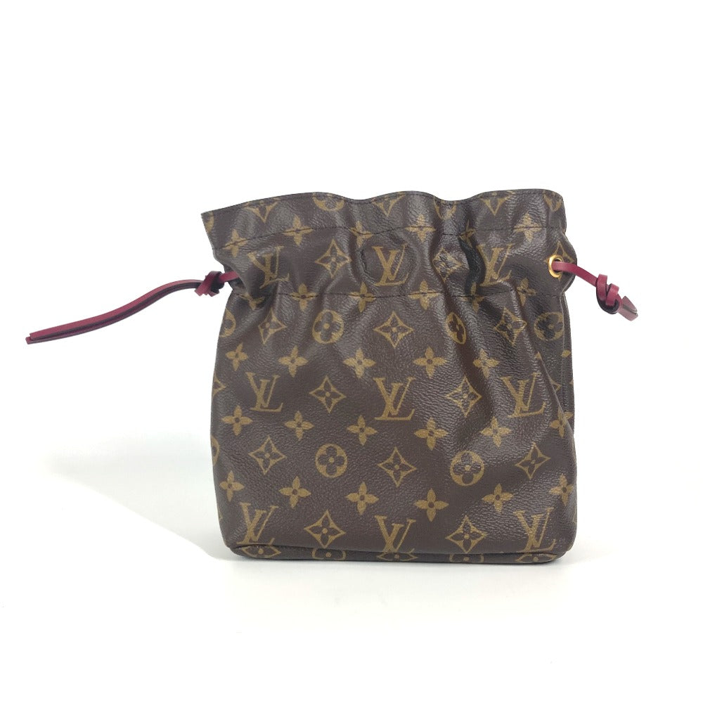Louis Vuitton Pouch M43445 Drawstring Posh Noe Monogram Canvas Brown Jewelry