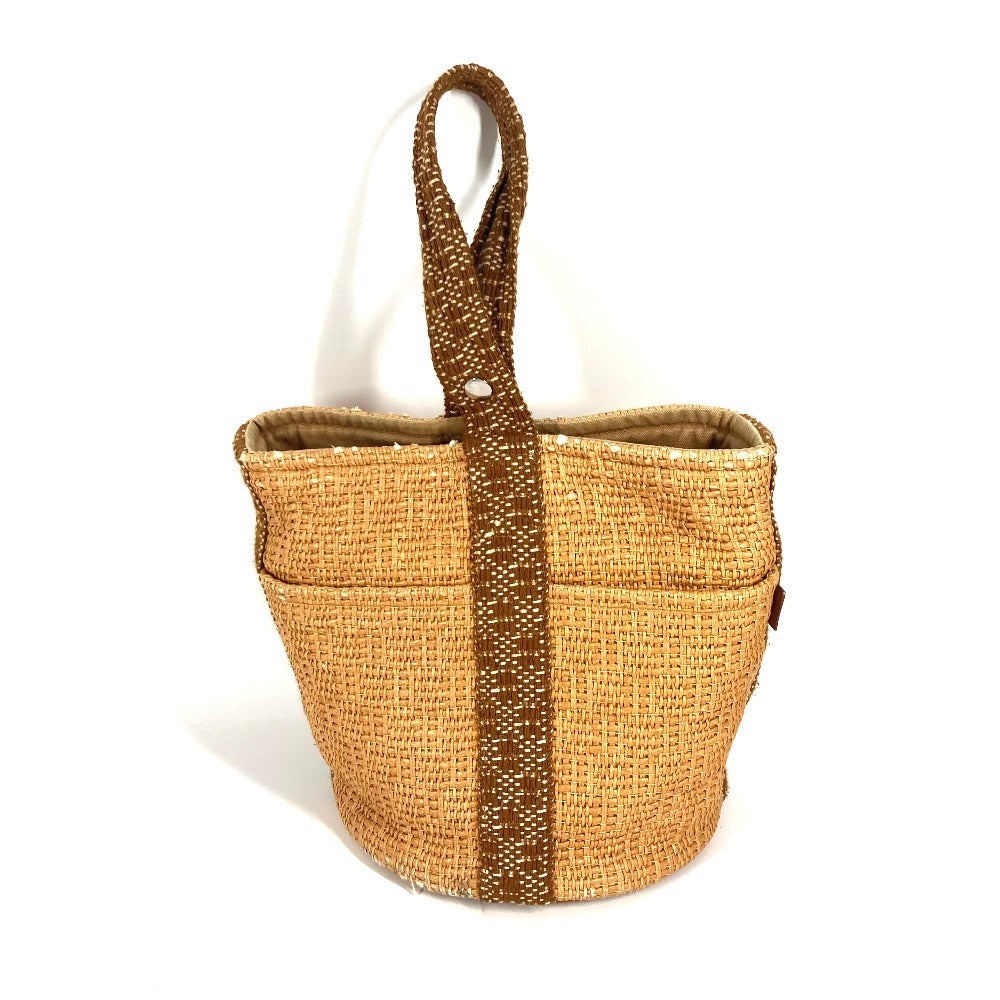 Hermes Handbag Cotton Cellulose Tamur Mm Beige Travel Bag