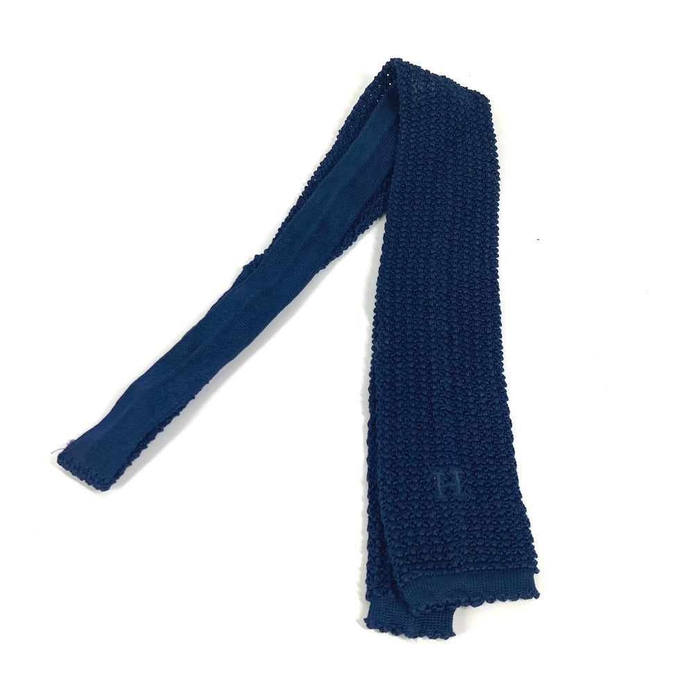 Tie Silk Navy H Knit Tie Knit Logo Travel Bag