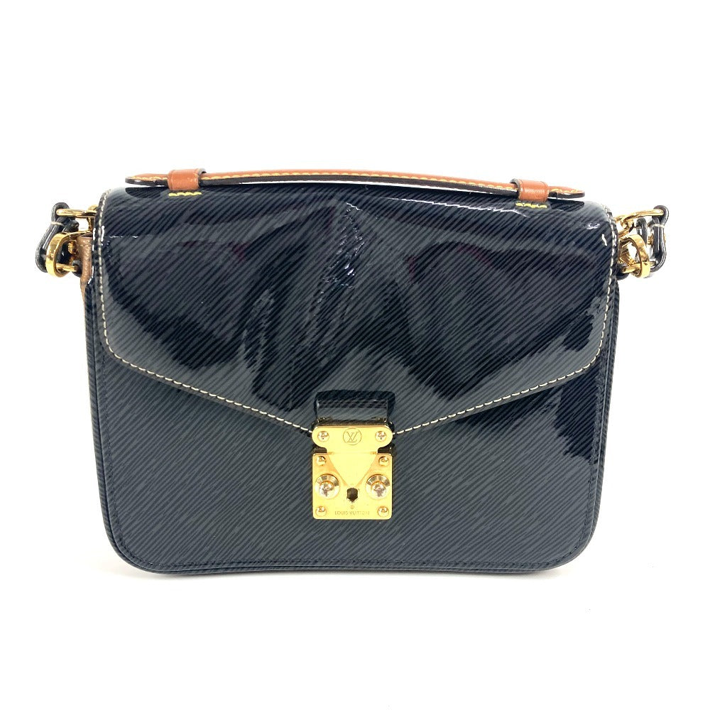 Louis Vuitton M54990 reverse Shiny Epi Reverse Monogram Canvas Black Mini Shoulder Bag