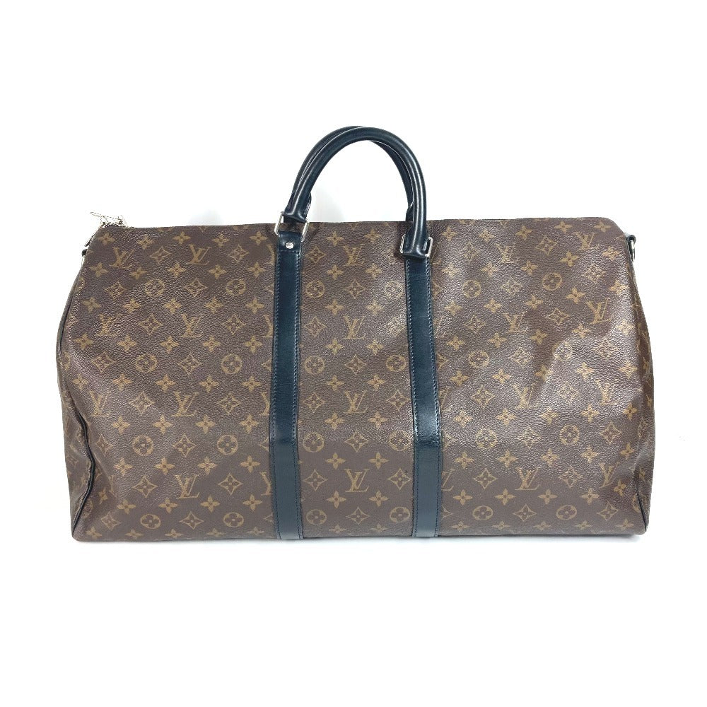 Louis Vuitton Boston Duffel M56714 macacer Monogram Canvas Brown Travel Bag