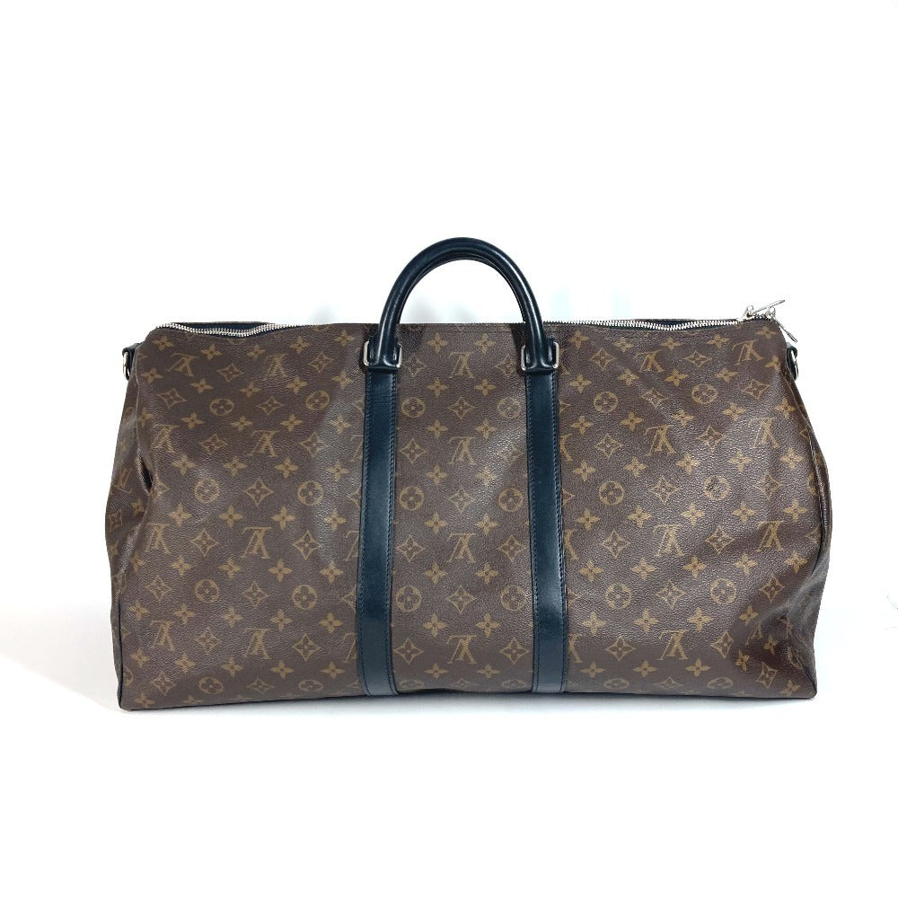 Louis Vuitton Boston Duffel M56714 macacer Monogram Canvas Brown Travel Bag
