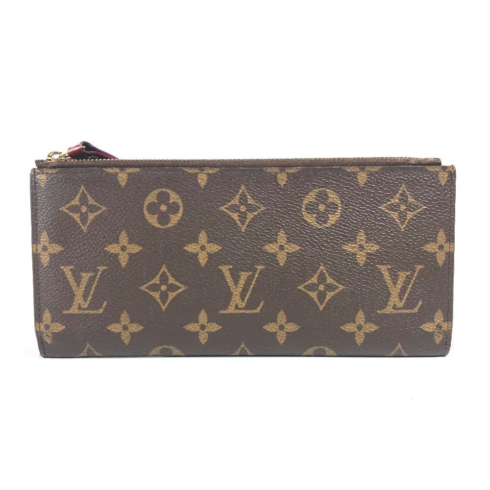 Louis Vuitton Long Purse M61269 Portefeuille Adele Monogram Canvas Pink Wallet Case