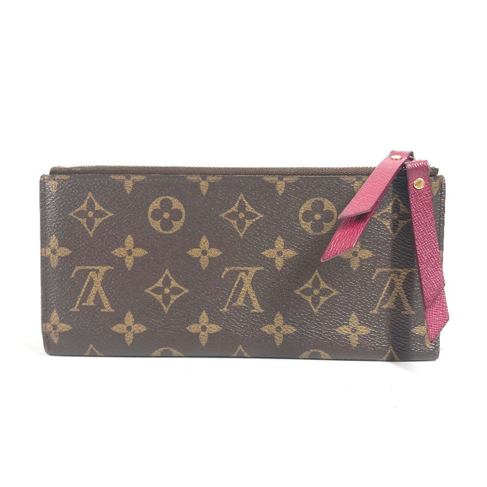 Louis Vuitton Long Purse M61269 Portefeuille Adele Monogram Canvas Pink Wallet Case