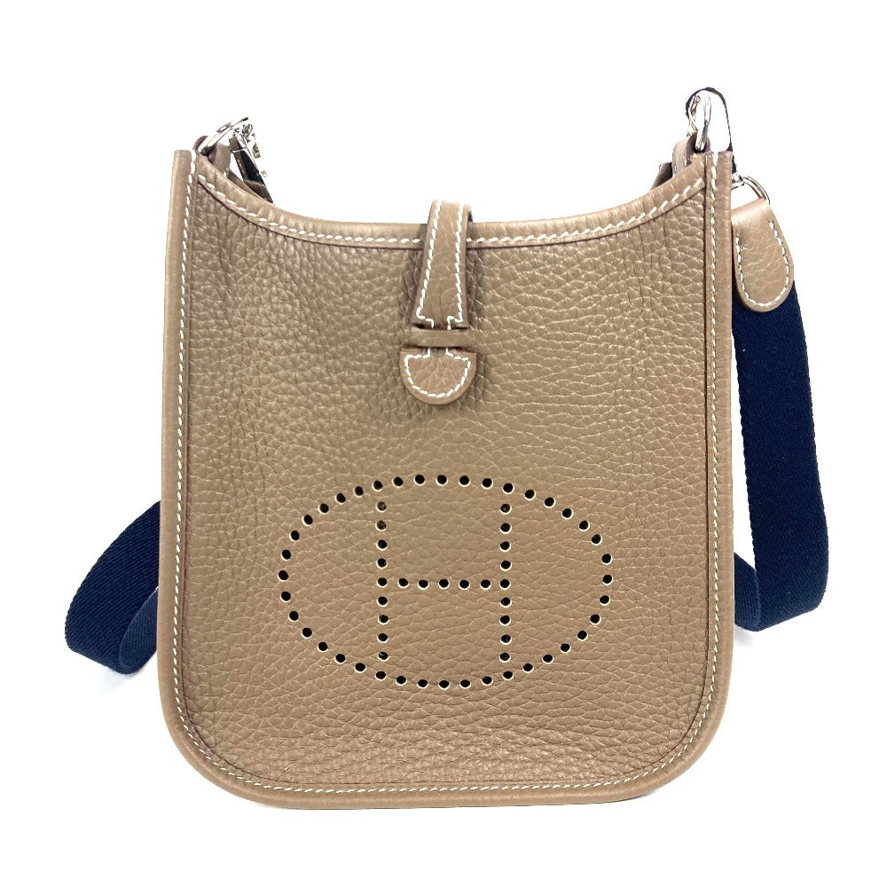 Shoulder Bag Taurillon Clemence Gray Type Evelyn