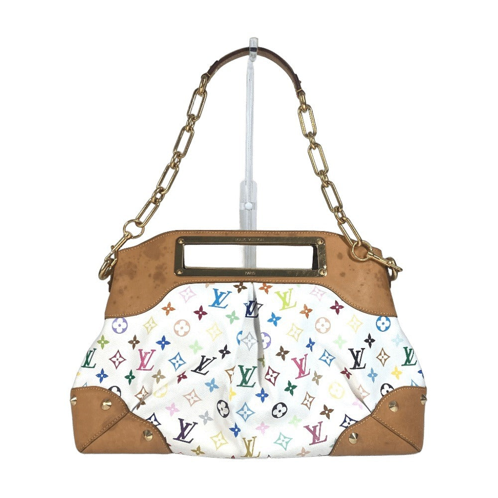 Louis Vuitton M40253 Judy GM Monogram Canvas White Multicolor Shoulder Bag