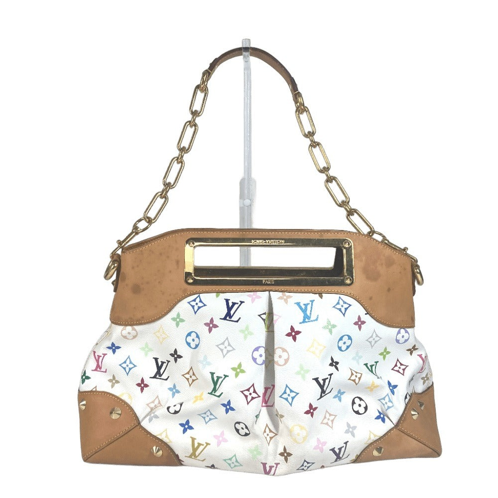 Louis Vuitton M40253 Judy GM Monogram Canvas White Multicolor Shoulder Bag
