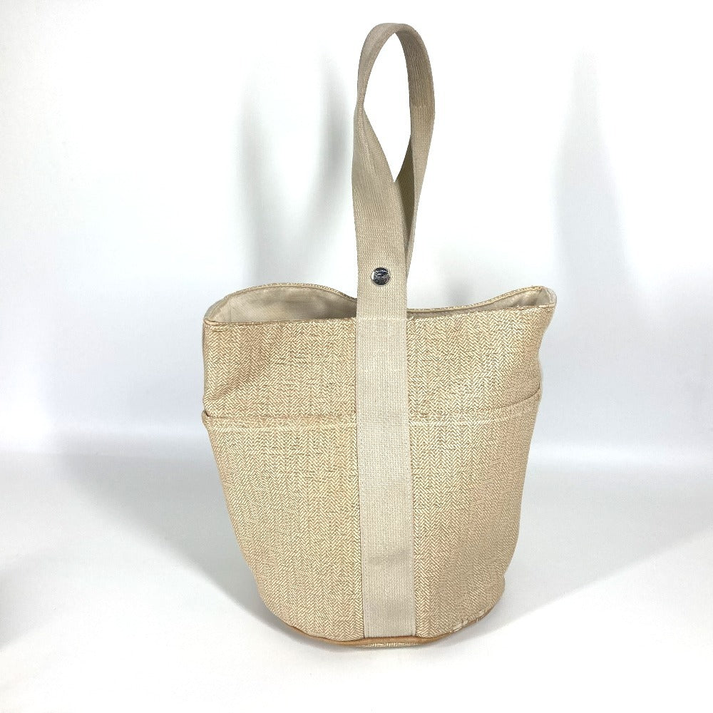 Hermes Handbag Saksaw Pm Saksaw Pm Canvas Beige Travel Bag