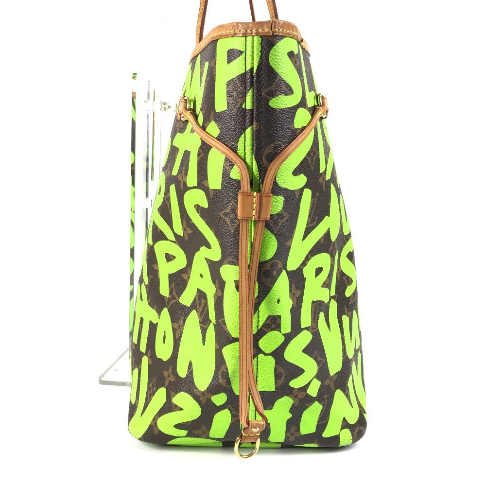 Louis Vuitton M93703 MonogramGraffitiCanvas graffiti Neverfull GM Green Tote Bag