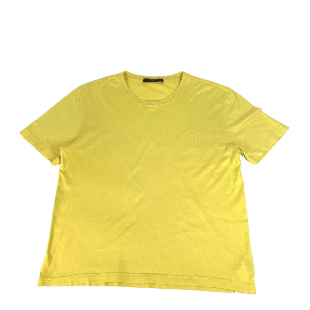 Louis Vuitton Short sleeve T-shirt yellow circle Cotton Logo Apparel