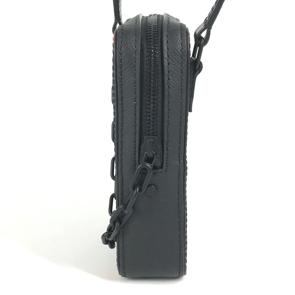 Louis Vuitton M30332 Taiga rainbow Danube Leather Black Crossbody Bag