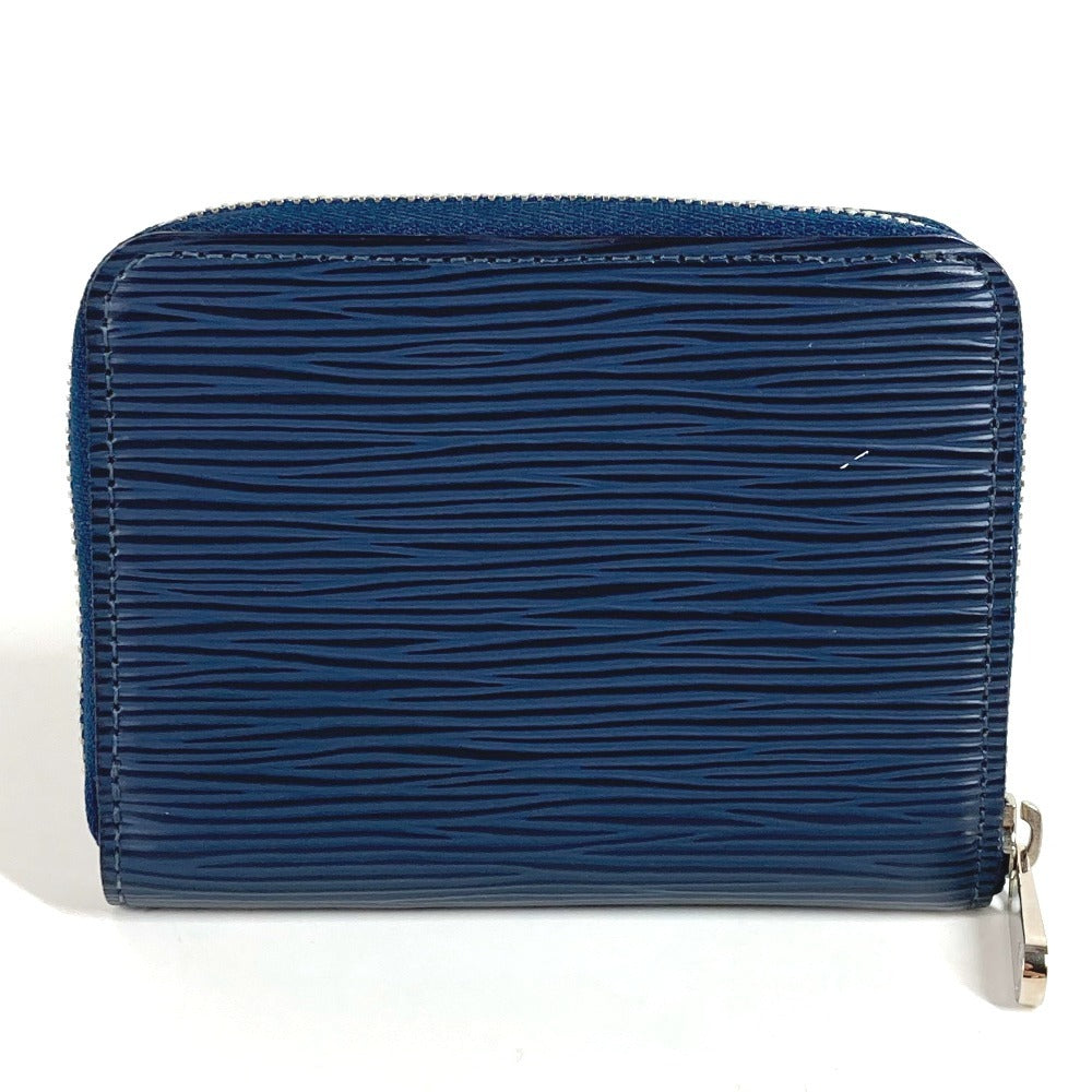 Louis Vuitton Coin M60438 Epi Zip Leather Blue Handbag
