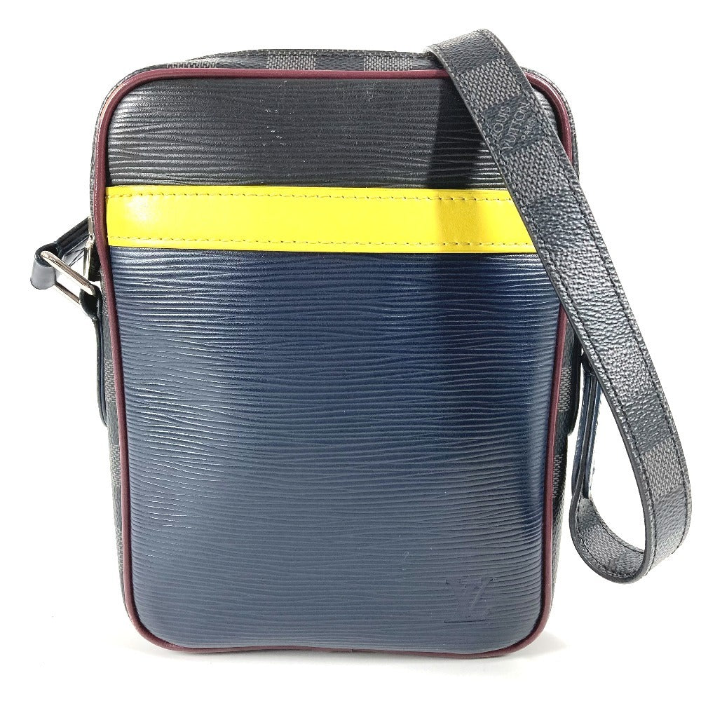 Louis Vuitton M55100 Damier Graphite Epi Epidamie Leather Canvas Navy Shoulder Bag