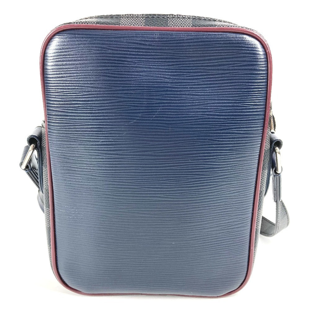 Louis Vuitton M55100 Damier Graphite Epi Epidamie Leather Canvas Navy Shoulder Bag