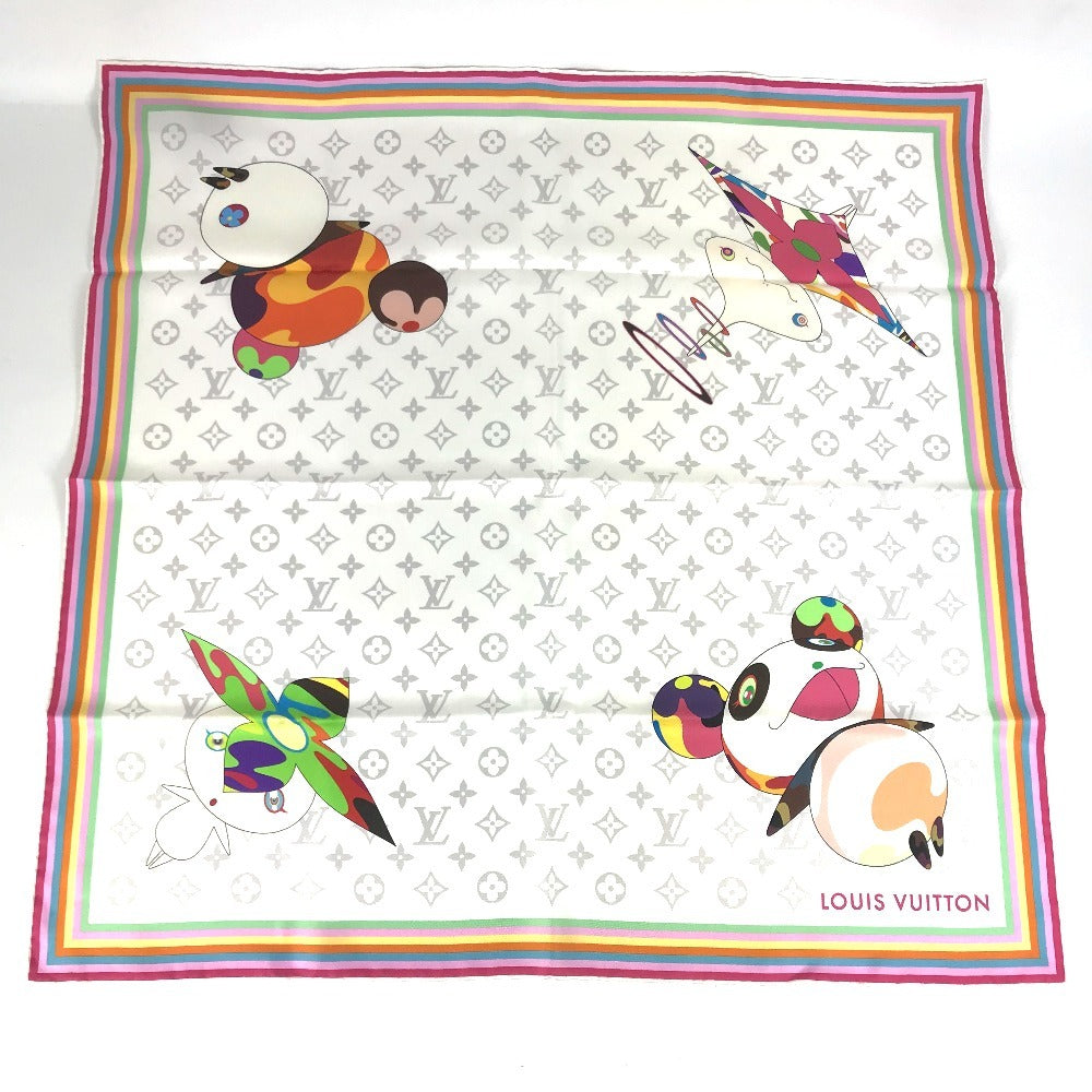 Louis Vuitton scarf M96273 silk x TM Monogram White