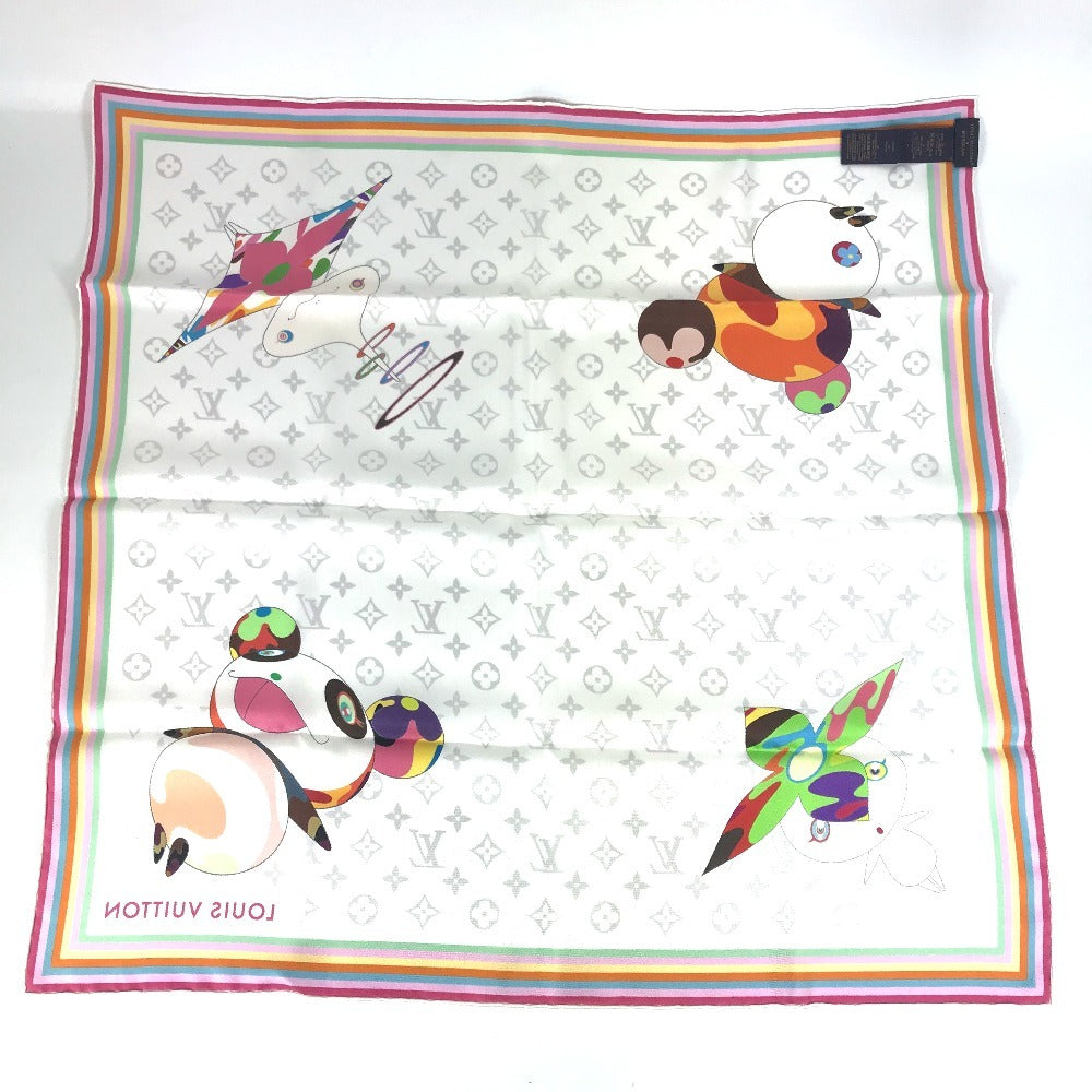 Louis Vuitton scarf M96273 silk x TM Monogram White