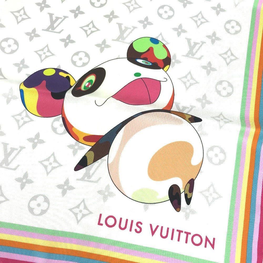Louis Vuitton scarf M96273 silk x TM Monogram White