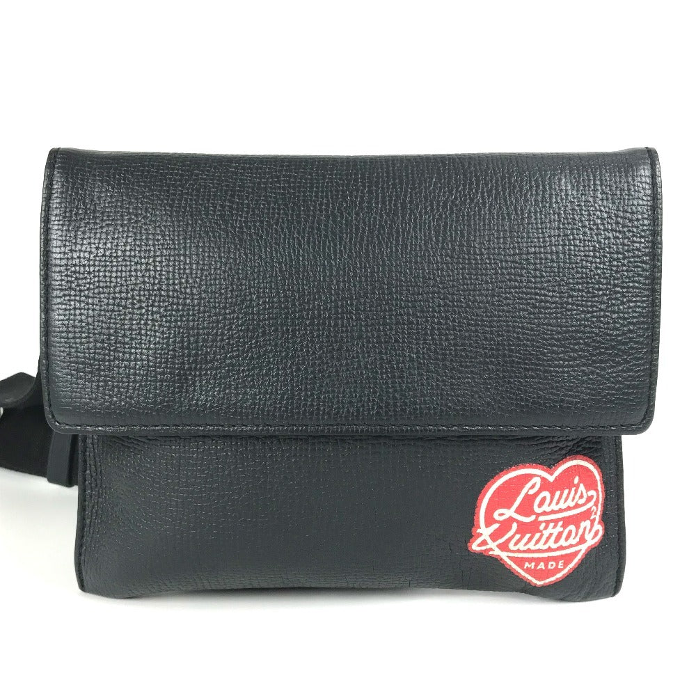 Louis Vuitton M81013 Taurillon Clemence Squared Collection Monogram Leather Denim Black Shoulder Bag