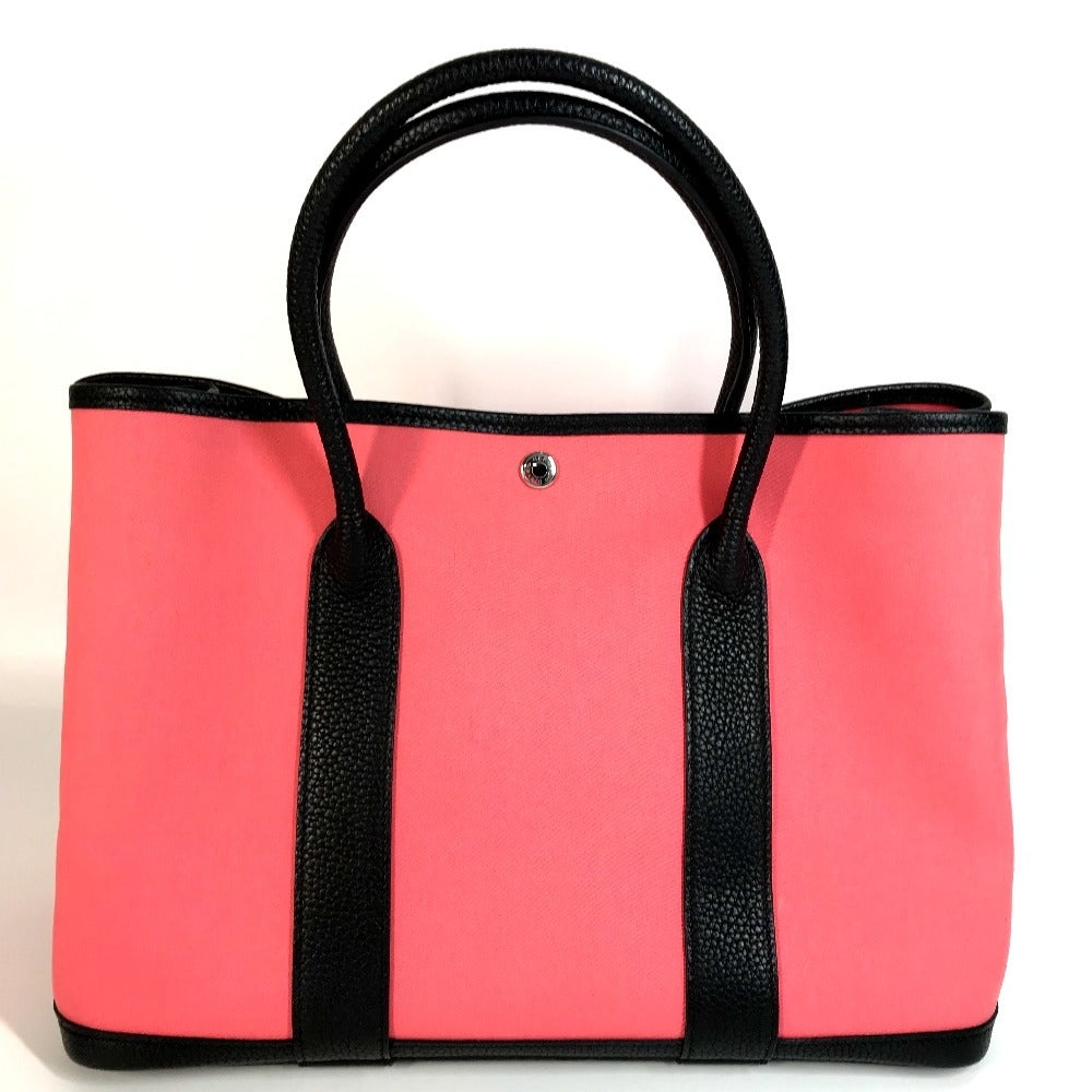 Tote Bag Toile Officier, Garden Party Pm Leather Pink