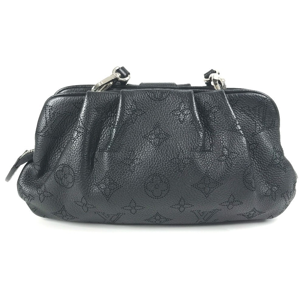 Louis Vuitton M80093 mahina Scalar Monogram Leather Black Mini Shoulder Bag