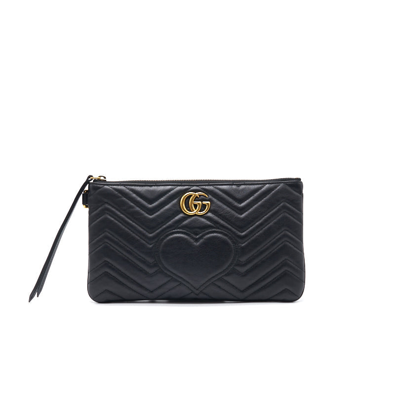 Gucci Clutch Leather Quilted Clutch Bag