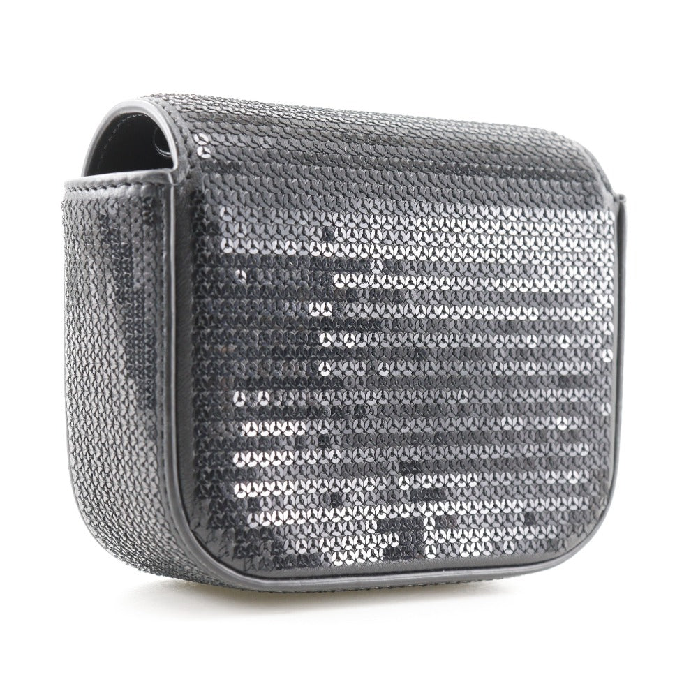 Shoulder Bag , Sequins Way Clutch Triomphe Leather Black