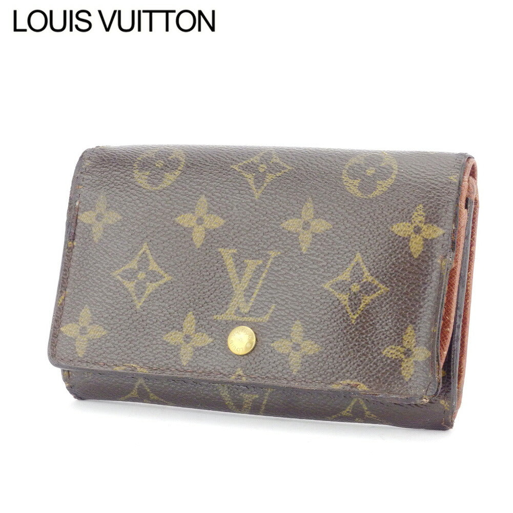 Louis Vuitton Long Purse M61730 Portonebi Tresol Brown Beige Gold Wallet Case G1419