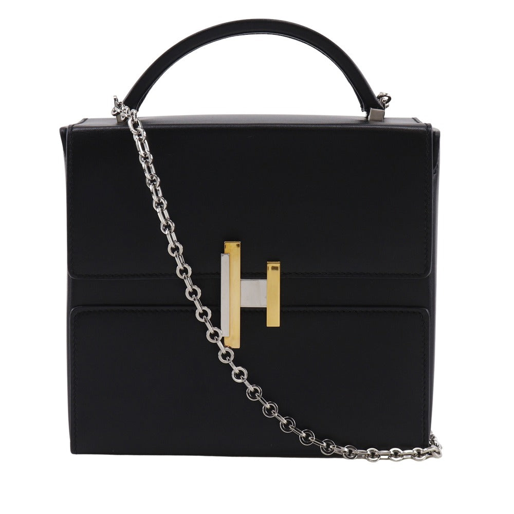 Hermes Shoulder Bag 2Way Cinematic Leather Black