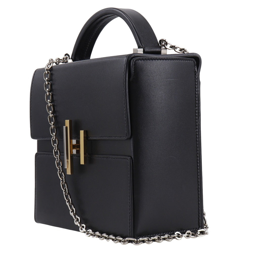 Hermes Shoulder Bag 2Way Cinematic Leather Black