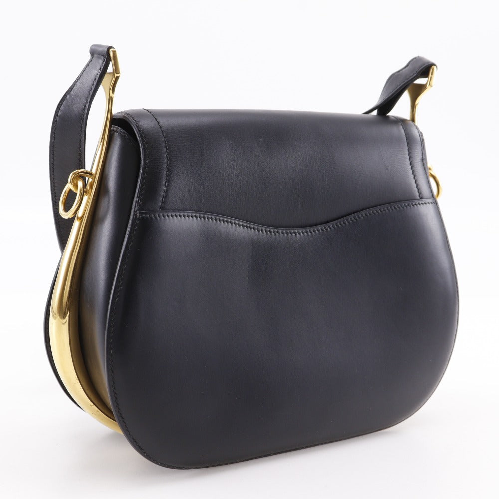 Hermes Handbag Passkey Leather Black Travel Bag