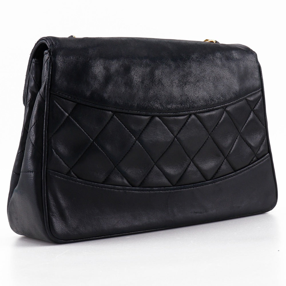 Chanel lambskin ChainShoulder Matrasse Black Shoulder Bag