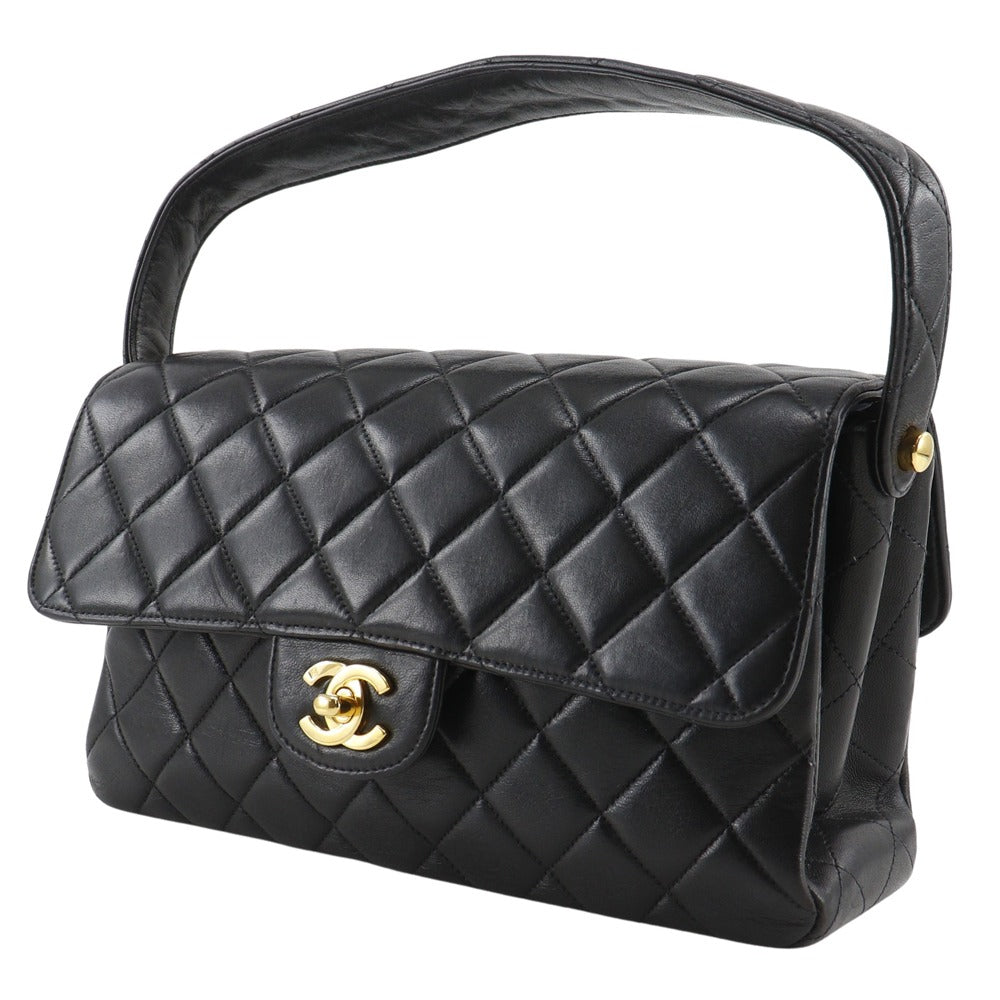 Chanel lambskin Matrasse Double face Black Handbag