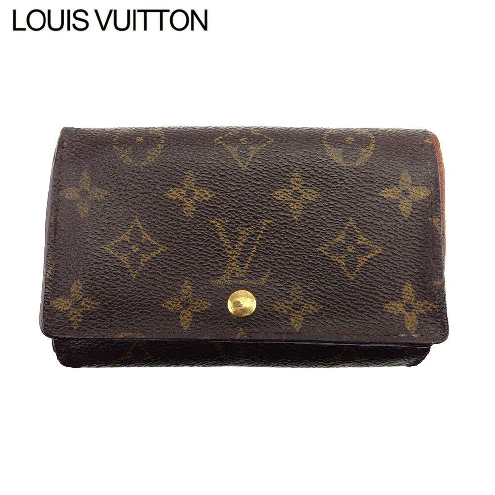 Louis Vuitton Long Purse M61730 Portonebi Tresol Brown Beige Gold Wallet Case G1654