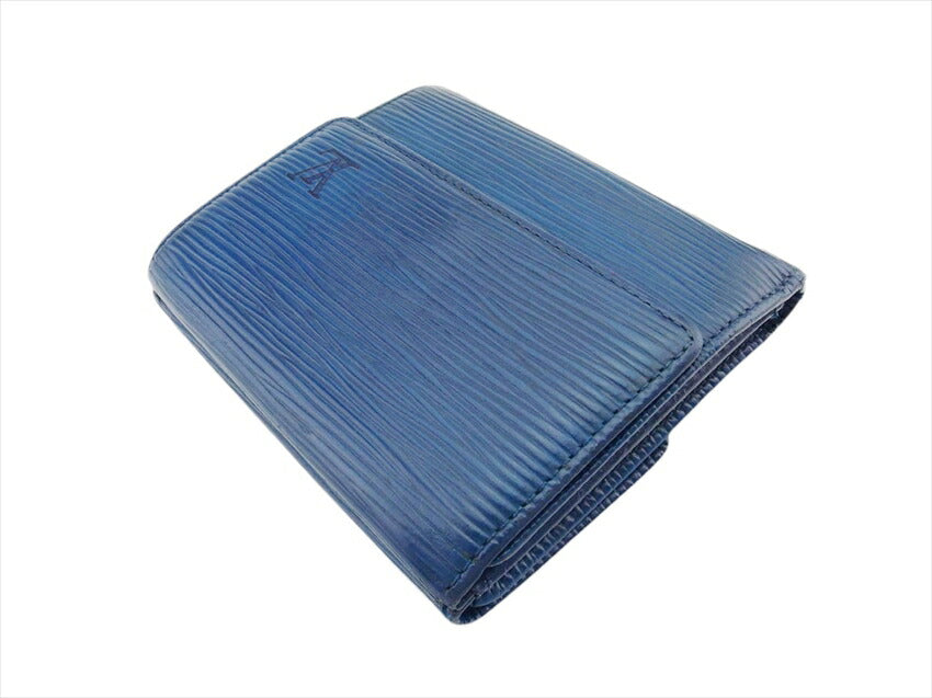 Louis Vuitton Bifold M63485 Toledo Porte Monnaie Blue Wallet Case