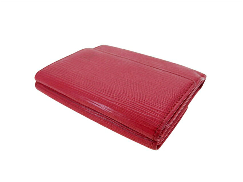 Louis Vuitton Bifold M63487 Porte Monnaie Billets Red Wallet Case G1712