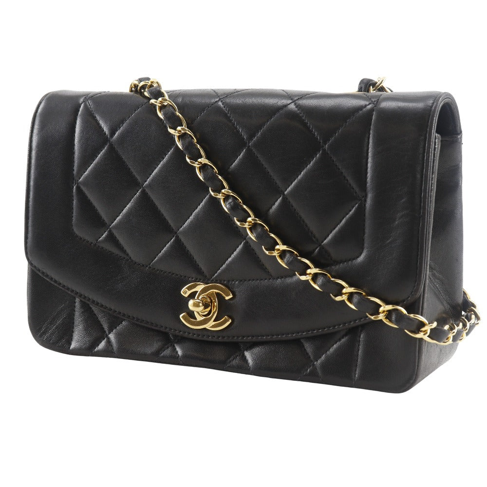 Chanel lambskin ChainShoulder Diana 22 Black Shoulder Bag