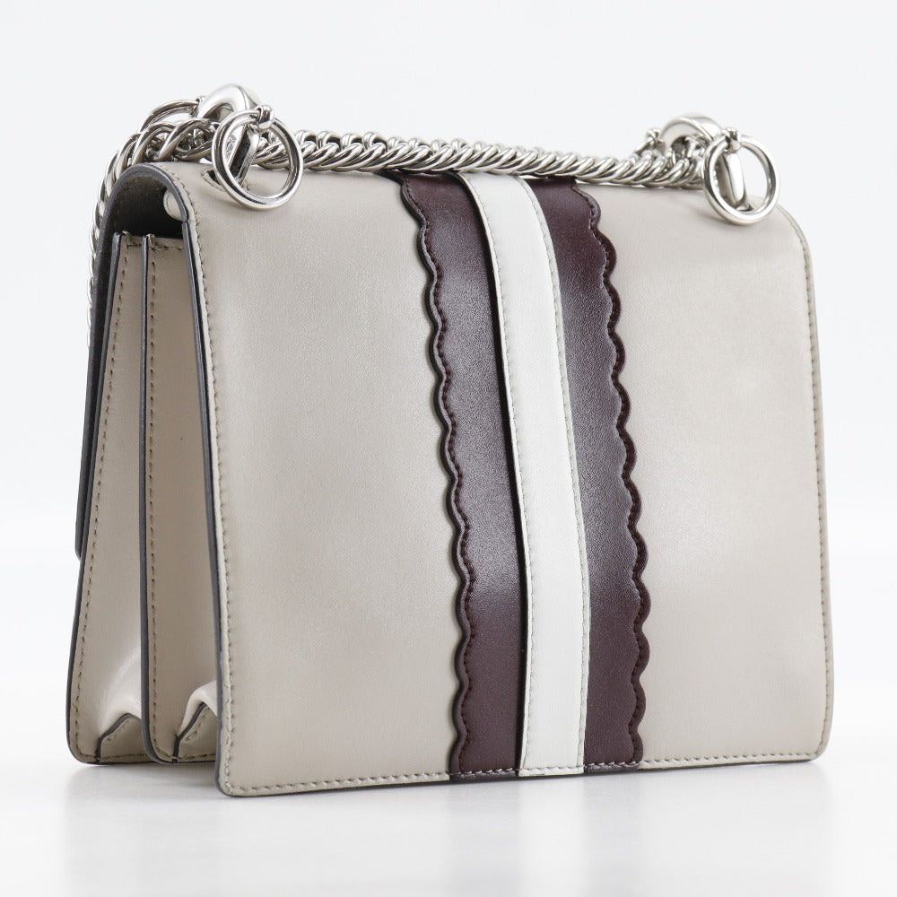 Fendi Shoulder Bag 8M0381 9Ju Calfskin Studs Canai Women Beige Mini