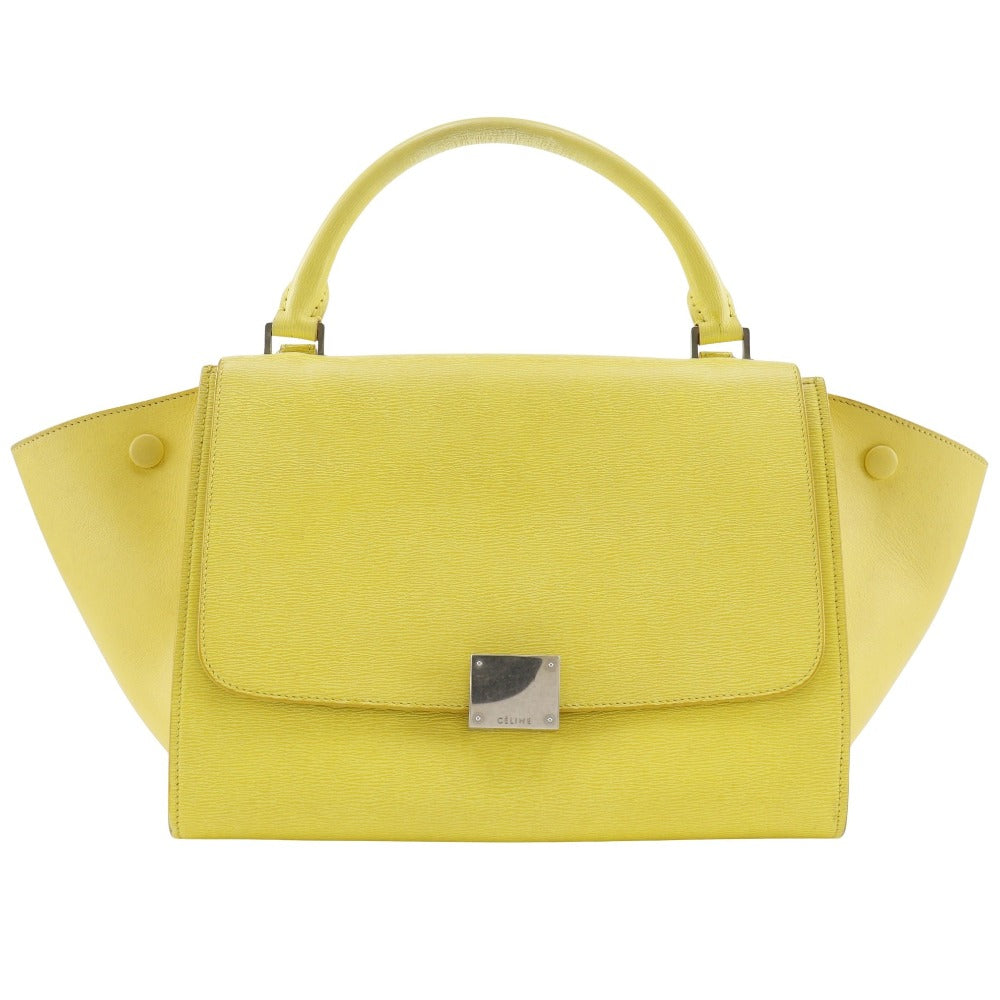 Calfskin Yellow Trapeze Women Small Travel Bag