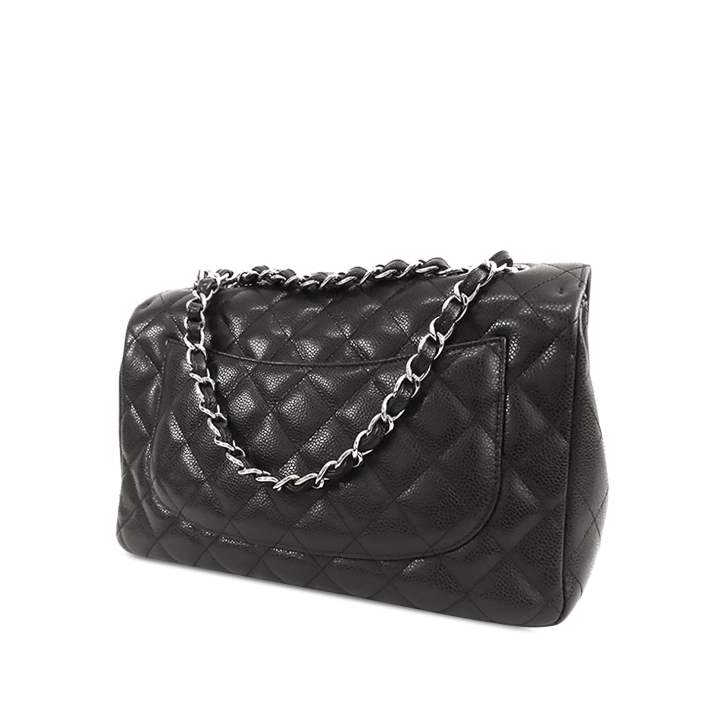 CHANEL Jumbo Classic Caviar Single Flap Shoulder Bag
