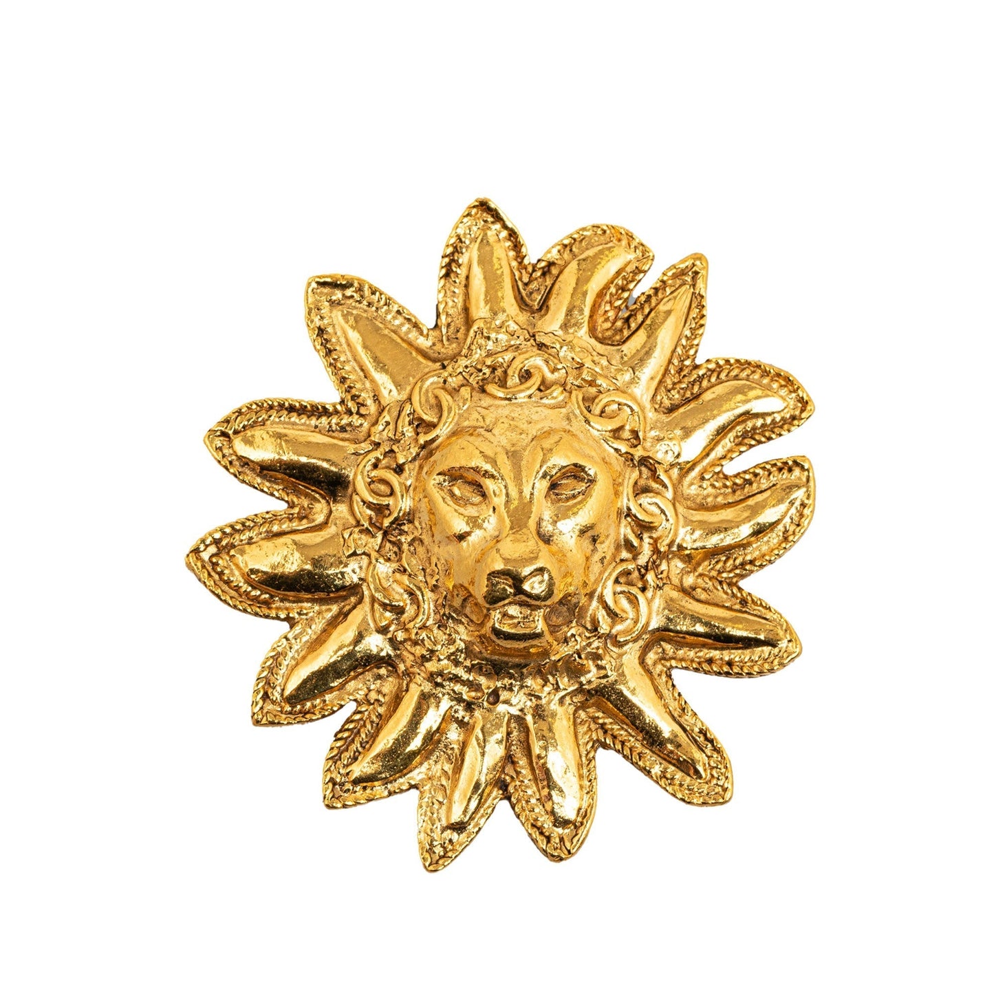 CHANEL Lion Head Brooch Costume Brooch