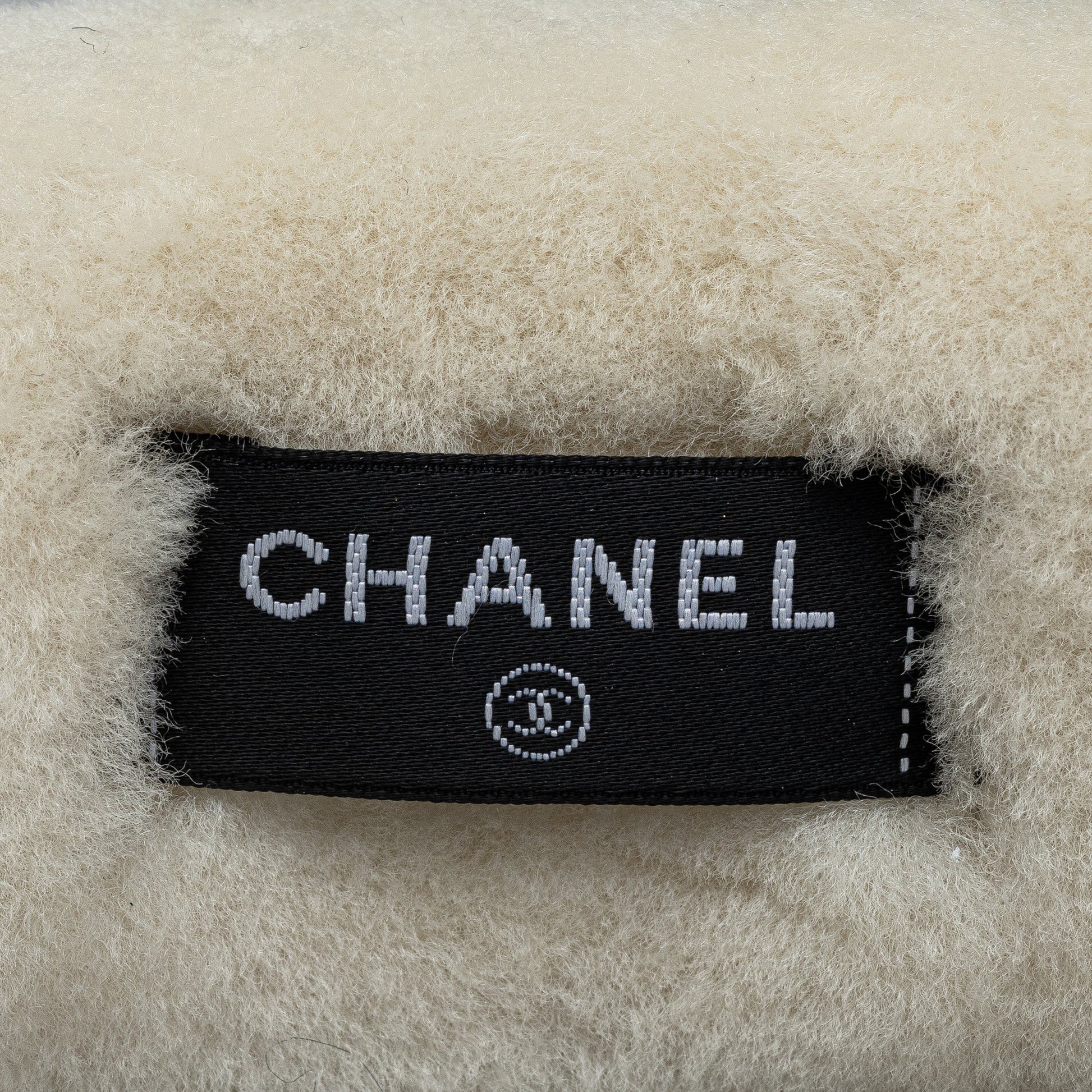 CHANEL Shearling Logo Headband Other Accessories