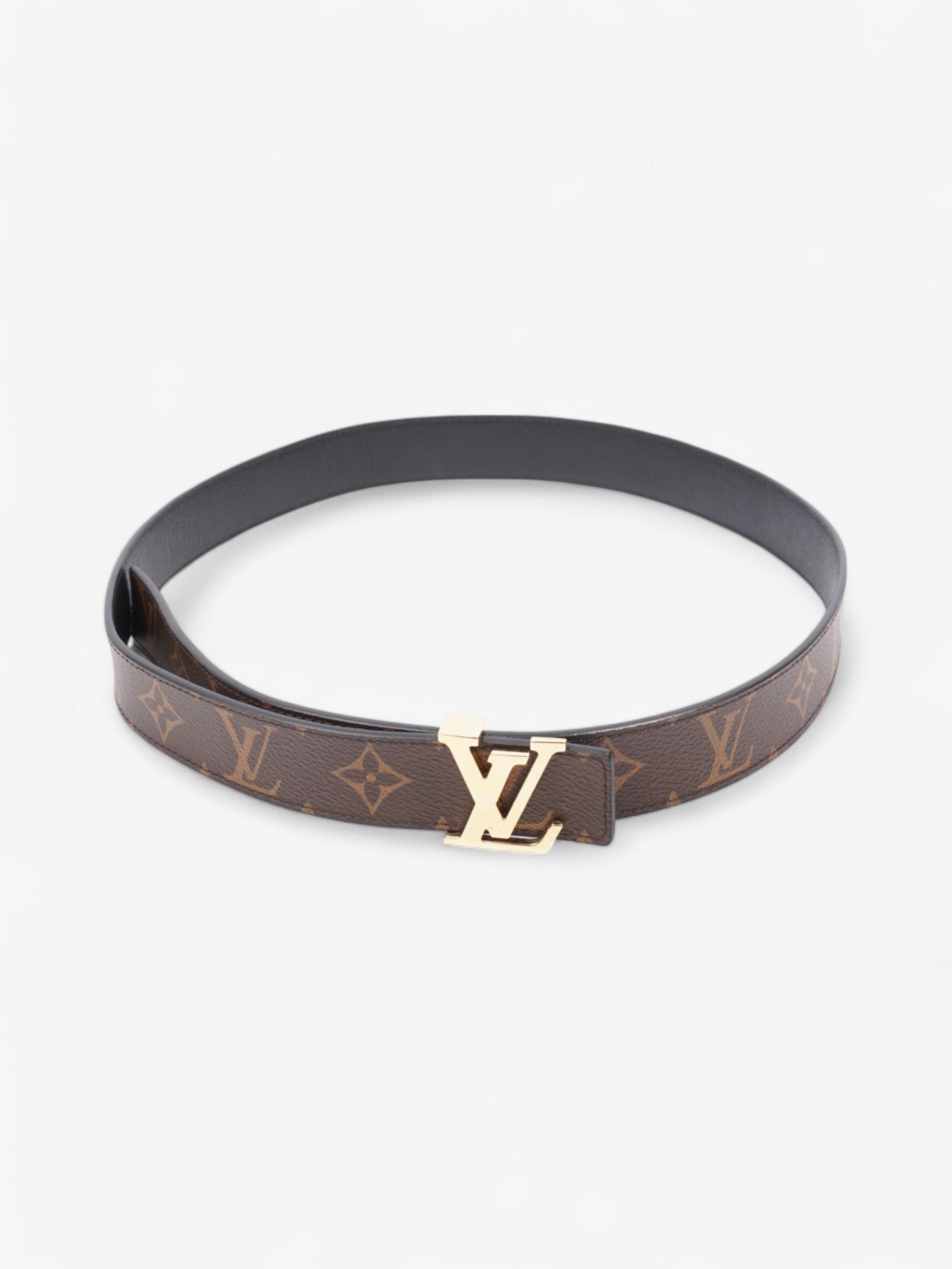 Louis Vuitton Initiales Reversible 85cm 34" Monogram Canvas Black Gold Belt
