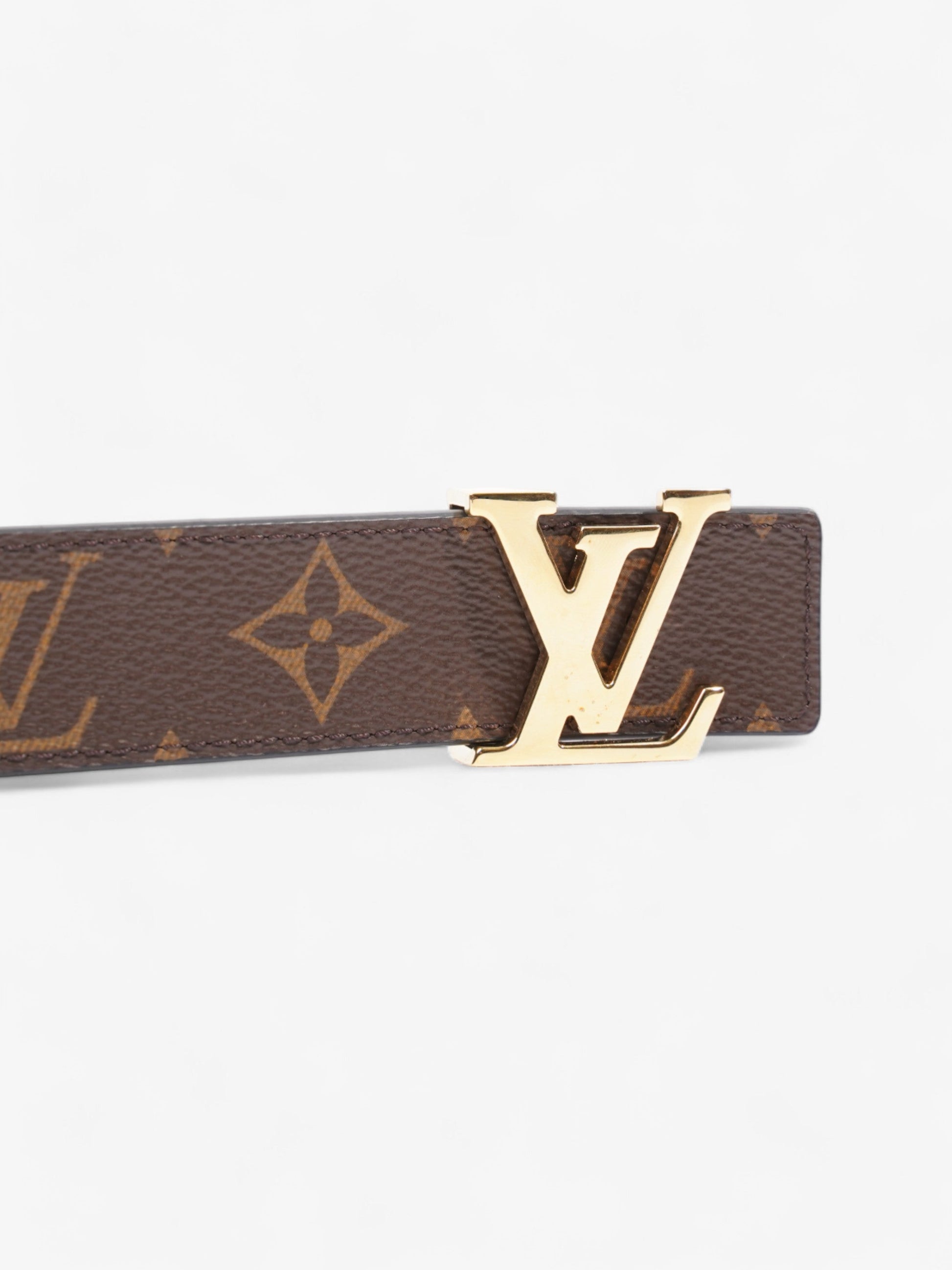 Louis Vuitton Initiales Reversible 85cm 34" Monogram Canvas Black Gold Belt