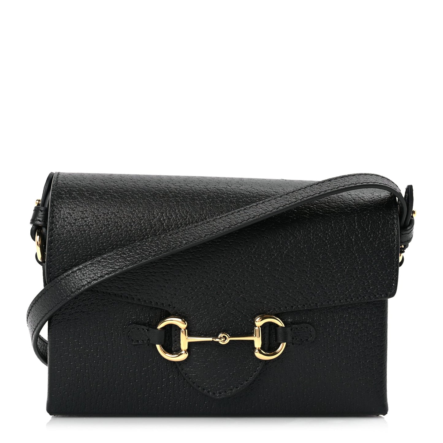 Gucci Calfskin Horsebit 1955 Shoulder Bag Black