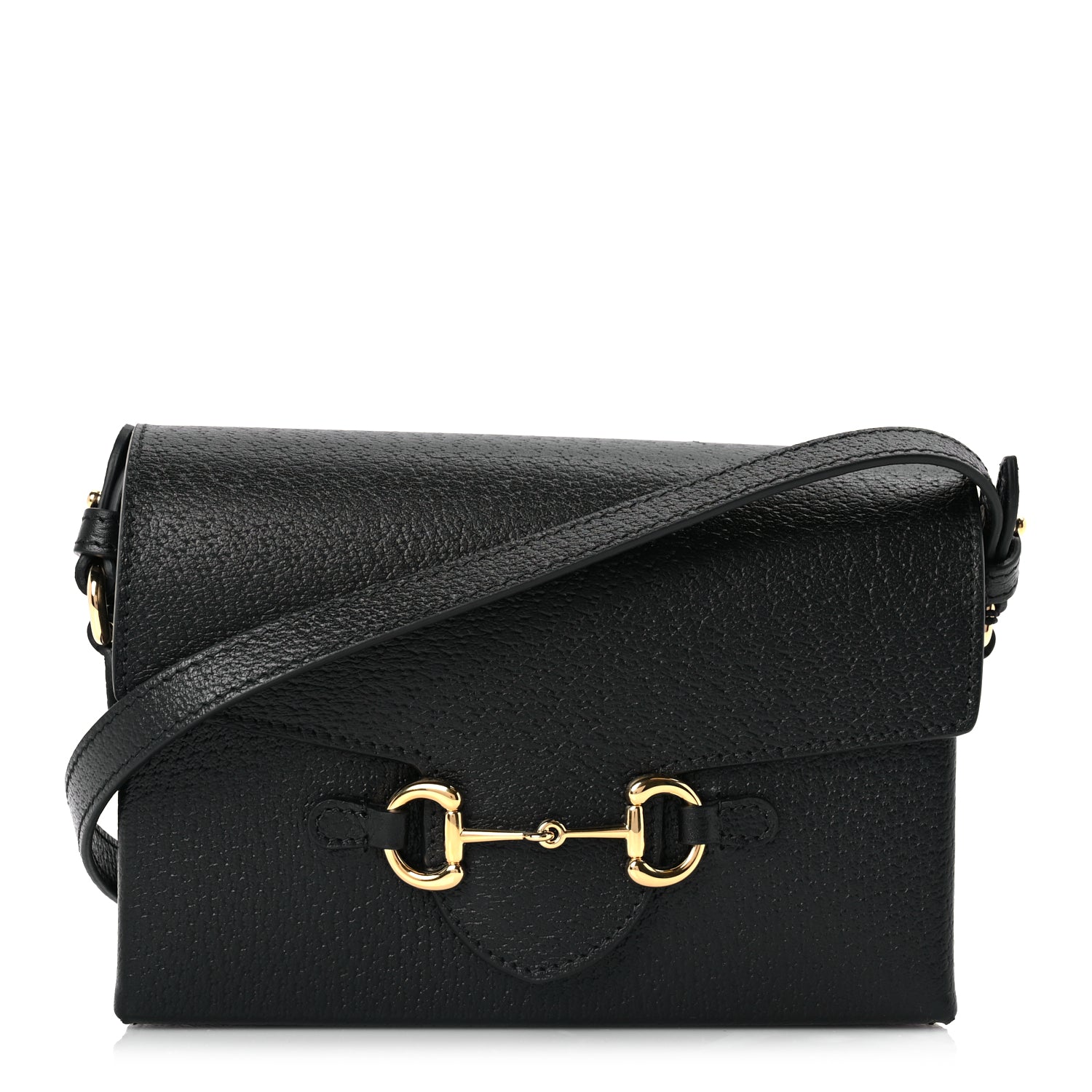 Gucci Calfskin Horsebit 1955 Shoulder Bag Black