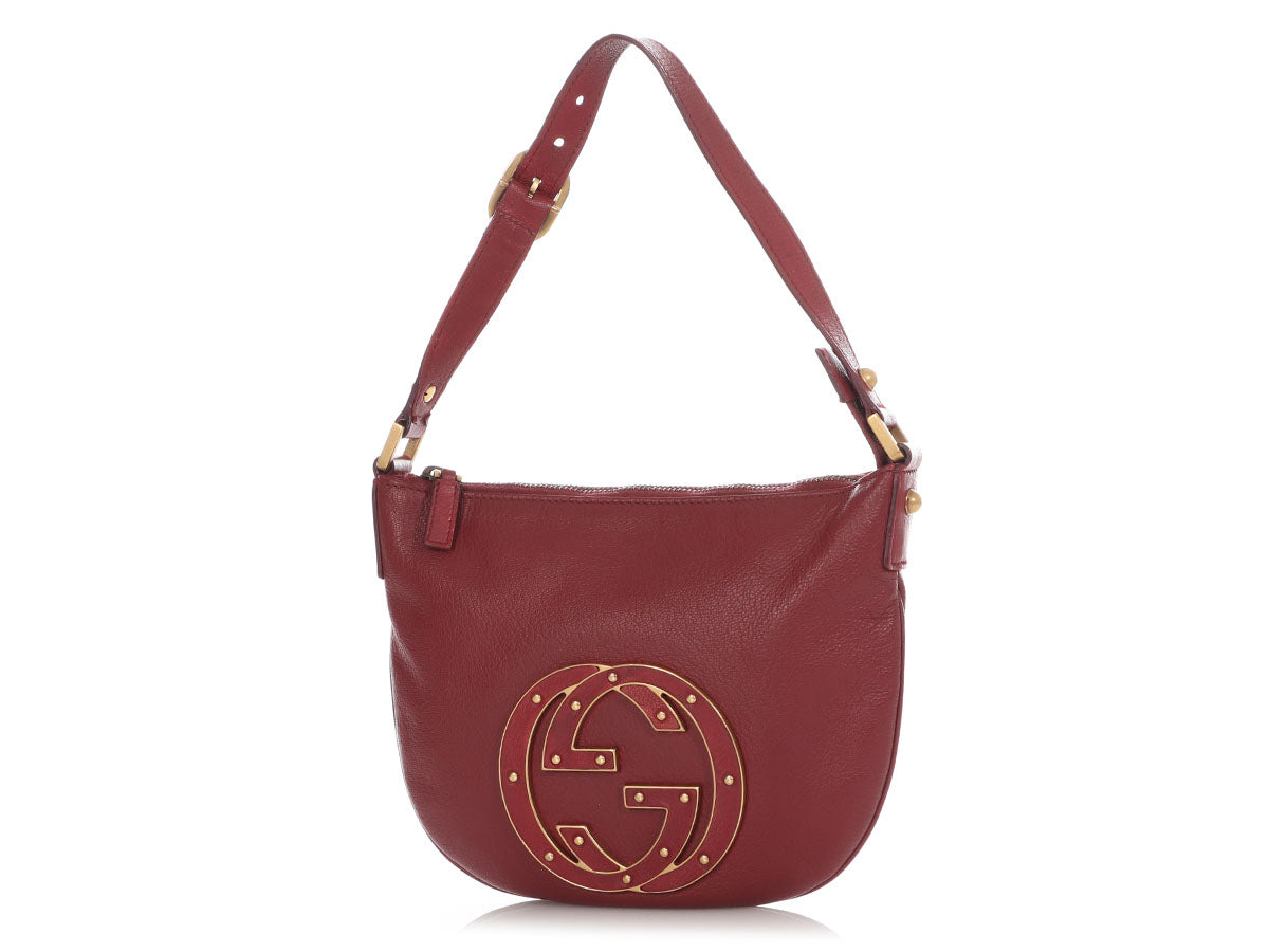Gucci Shoulder Bag Leather Red